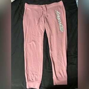 Pink Jogger Pants with Script Logo